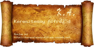 Keresztessy Alfréd névjegykártya